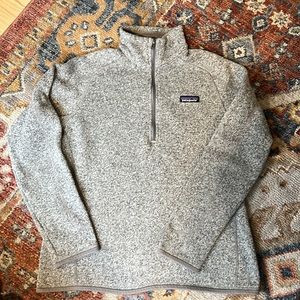 Patagonia gray better sweater half zip fleece pullover size M